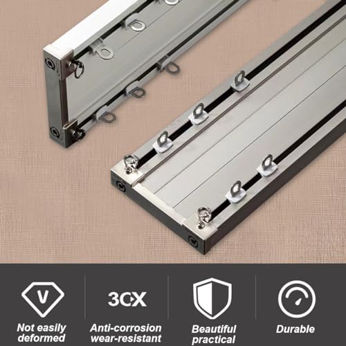 Tringle à Rideau de Douche Télescopique Réglable en Aluminium
