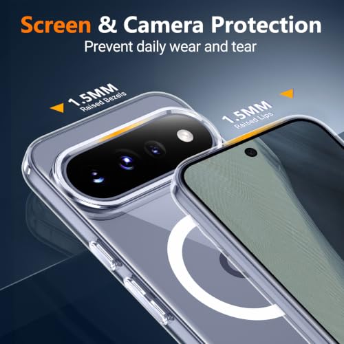 Image of SPIDERCASE for Google Pixel 11 Pro Case, Built-in Stand, Clear | [3 Stand Ways] [Military Grade Drop Protection] Invisible Stand Shockproof Slim Case for Google Pixel 11 Pro