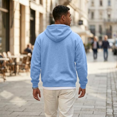 Zip Up Hoodie Men Classic Fleece 1/4 Zip Big and Tall Oversized Hoodies - image 3