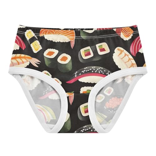 Sushi Black Underwear Toddler Girl, Panties for Girls, 2T–8 Years