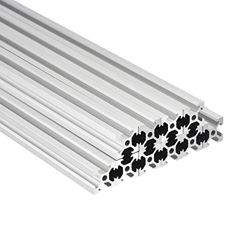 sourcing map 10 Pcs V Slot 2020 Aluminum Extrusion 1500mm 59 Inch Length