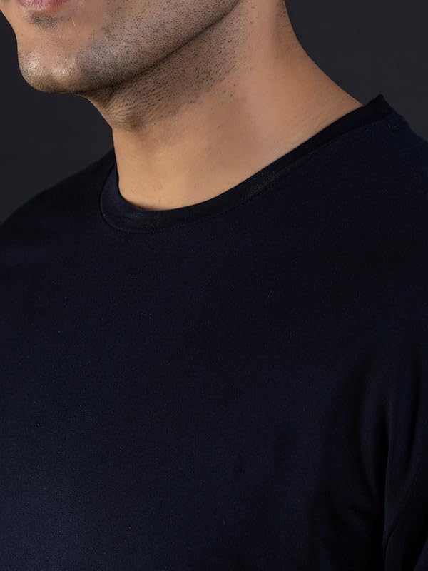 Image of Ghumakkad Cotton Blend Half Sleeve Round Neck Sports T Shirt for Men