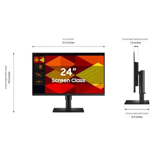 Samsung 24” (S40GD) Borderless Business Monitor with IPS Panel, 100Hz Refresh Rate, Eye Saver Mode, Ergonomic Design, Game Picture Mode, LS24D402GANXGO, 3 Yr Warranty - Image 4