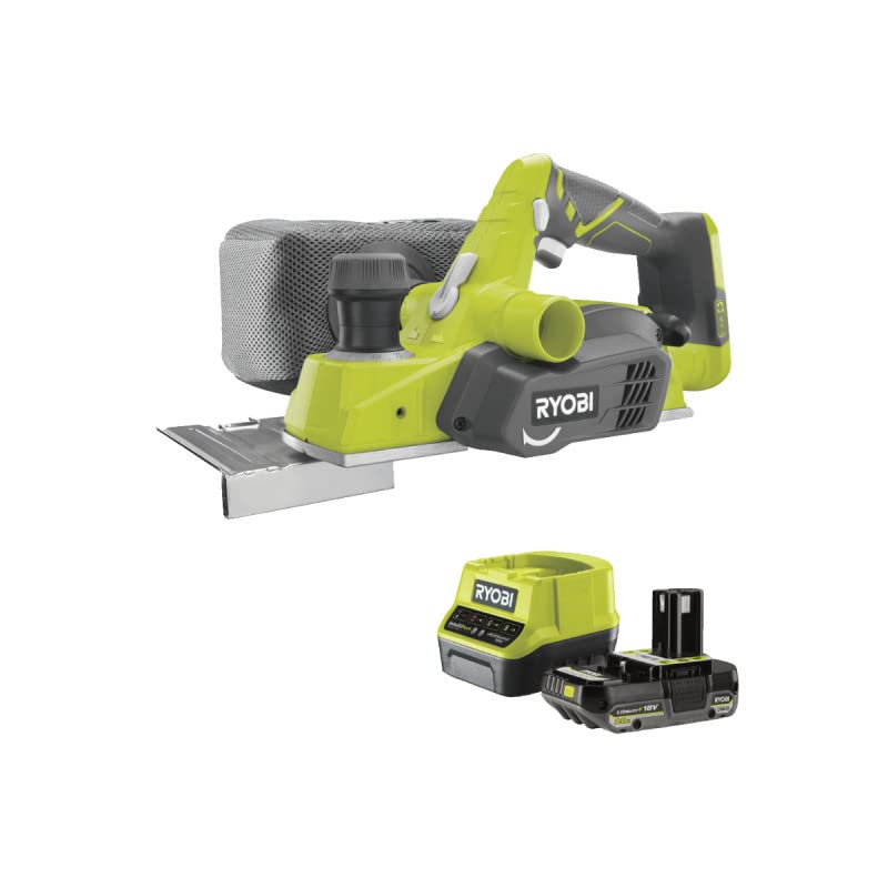RYOBI Rabot R18PL-0, rabot électrique sans fil, 82 mm, batterie 2.0 Ah incluse