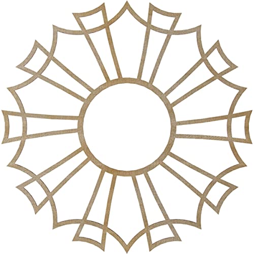 Image of Ekena Millwork 30 inchOD x 10 1 /2 inchID x 3 /8 inchT Augustus Wood Fretwork Pierced Ceiling Medallion, Hickory