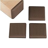 Tamaño: 80 x 80 x 5 mm Maya Star Juego de 4 protectores de suelo de silicona para muebles, antideslizantes, 8 cm (marrón)