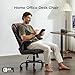 amseatec Office Chair, Executive PU Leather Chair, Ergonomic Computer Desk Chair with Lumbar Support and Adjustable Flip-Up Arms, Rocking Task Chair (Brow