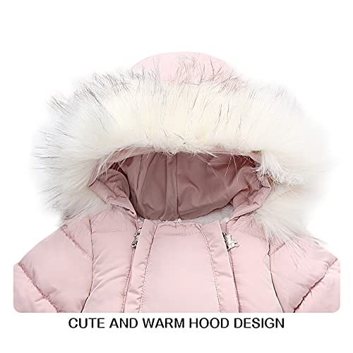 Image of Baby Girl Winter Snowsuit Toddler Jacket Clothes For Boy Infant Jumpsuit Hoodied