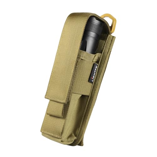 LIGHTFE Flashlight Holster Flashlight Holder Molle Torch Nylon Holster Pouch Suitable for...