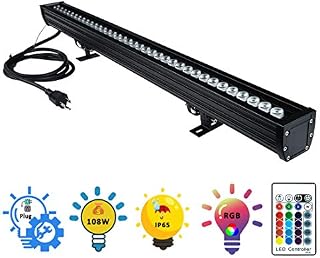 Wall Washer LED Lights, 108W RGBW Color Changing LED Strip Lights with RF