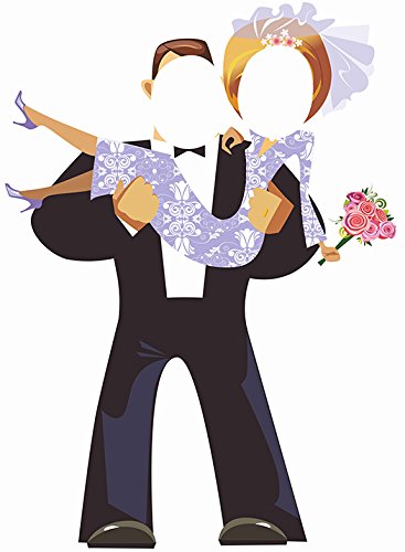 Photocall Novios Boda Gracioso| Medidas 1,34 mx1,81m | Ventanas Troqueladas | Photocall Divertido