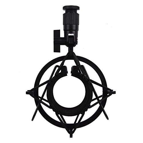 Image of Kadence Zabel Condenser Microphone Bundle, RC02 Mic Kit with Adjustable Mic Suspension Scissor Arm, XLR Cable, Shock Mount and Pop Filter for Studio Recording & Broadcasting Need Phontom Power (Blue)