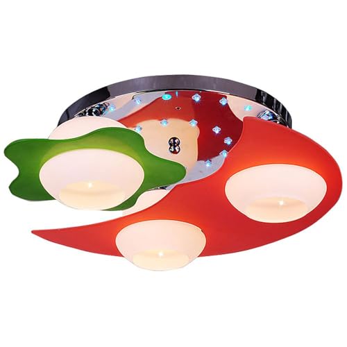 Plafonnier chambre enfant 3 lampes à intensité douce lune étoile