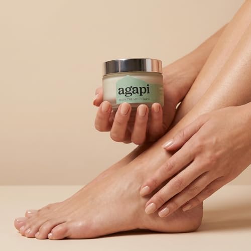 Image of Agapi Sikkim Hemp Moringa Foot Cream - Moisturizing Foot Repair Cream for Dry, Cracked Heels & Feet | Natural Healing Balm with Shea Butter, Non-Greasy Formula - 50gm