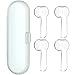 Electric Toothbrush Travel Case for Oral-B Toothbrushes - 4 Pcs Toothbrush Head Covers Compatible with Oral B Electric Toothbrush Heads (White)