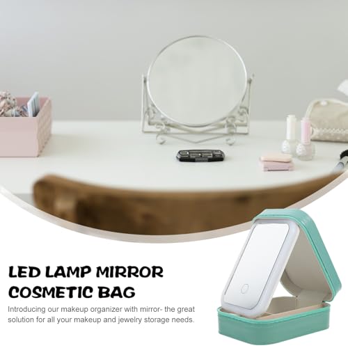Maletín de maquillaje elegante en material PP y PU con espejo con luz 3