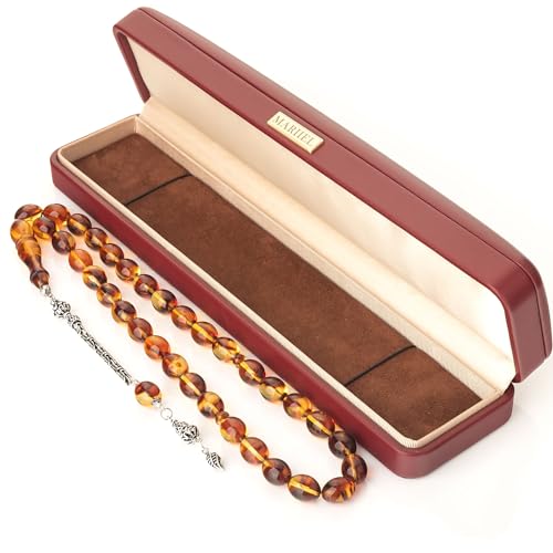 Baltic Amber Tasbih with Ancient Inclusions – Handmade Islamic Prayer Beads | Silver Tassel | Collectible Misbaha