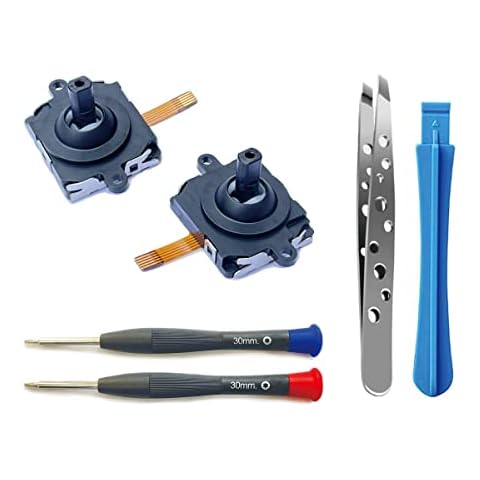 ElecGear Meta/Oculus Quest Joystick Replacement, 2x Left & Right Analog Thumb Stick Control Sensor Module for Quest VR Headset Touch Controller with Repair Part Tool Kit Cover