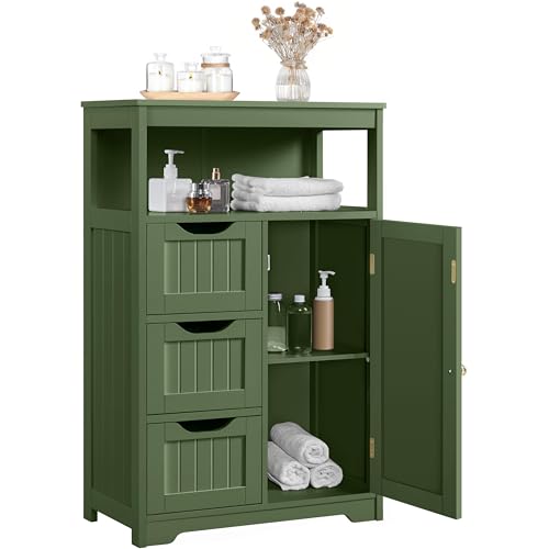 Yaheetech Bathroom Storage Cabinet, Storage Organizer with 1 Door and