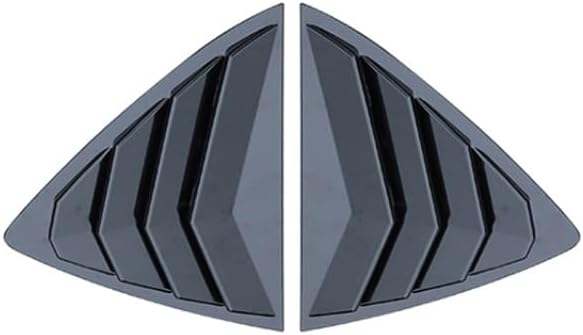 Car Side Vent Rear Quarter Window Louvers Cover Trim Sticker Compatible for Chevrolet Equinox Accessories 2017 2018 2019 2020 2021(Bright Black)