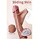 Beweglicher Vorhaut Realistischer Squirting Dildos Sex Spielzeug Mit Saugnapf & Realistischen Venen & Starke Saugnapf Analplug Dildo Silicone Ejaculating Sex toys Diloschwanz für Frauen Männer 21.5cm