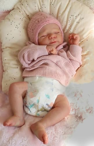 Zero pam Reborn Baby Vollsilikon Lebensecht-45CM Reborn Baby Mädchen,...