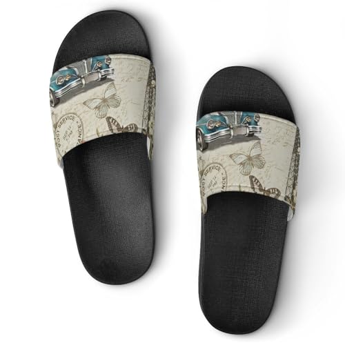 Claquettes femme fleurs Tour Eiffel : finissez-en avec les pieds fatigués et les sols glissants