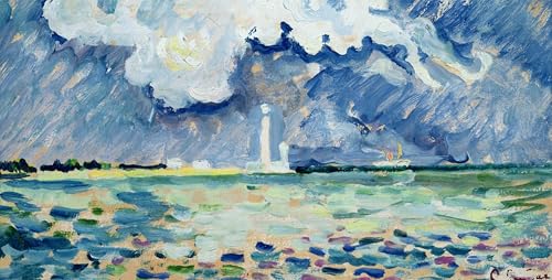 Tableau Le phare de Gatteville Paul Signac 60x90cm pour décorer une chambre