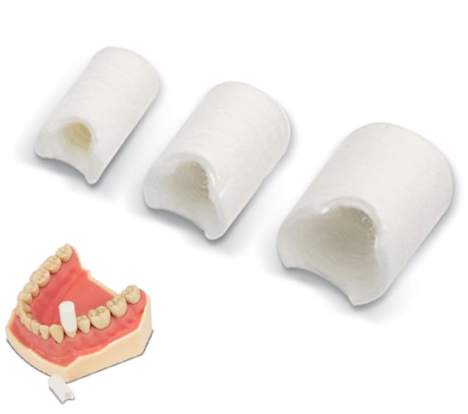 AmeriCan Goods 60/Pack Cotton Retraction Caps Assorted Size, Soft Cotton Caps Assorted Size #1#3 & #5 Cotton Rolls