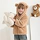 Neugeborenes Baby Toddler Mädchen Jungen Fleece Kapuzenjacke Warme Winter Outwearorn Reißverschluss Bärenmantel Reine Farbe für 1-5Jahre