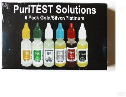 PuriTest Purity Pack for Testing Diamonds Gold Silver Platinum Número de productos incluidos 1 ...