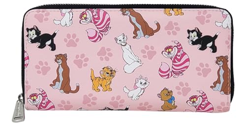 Loungefly Disney Cats Wallet Zip Around Clutch Faux Leather2