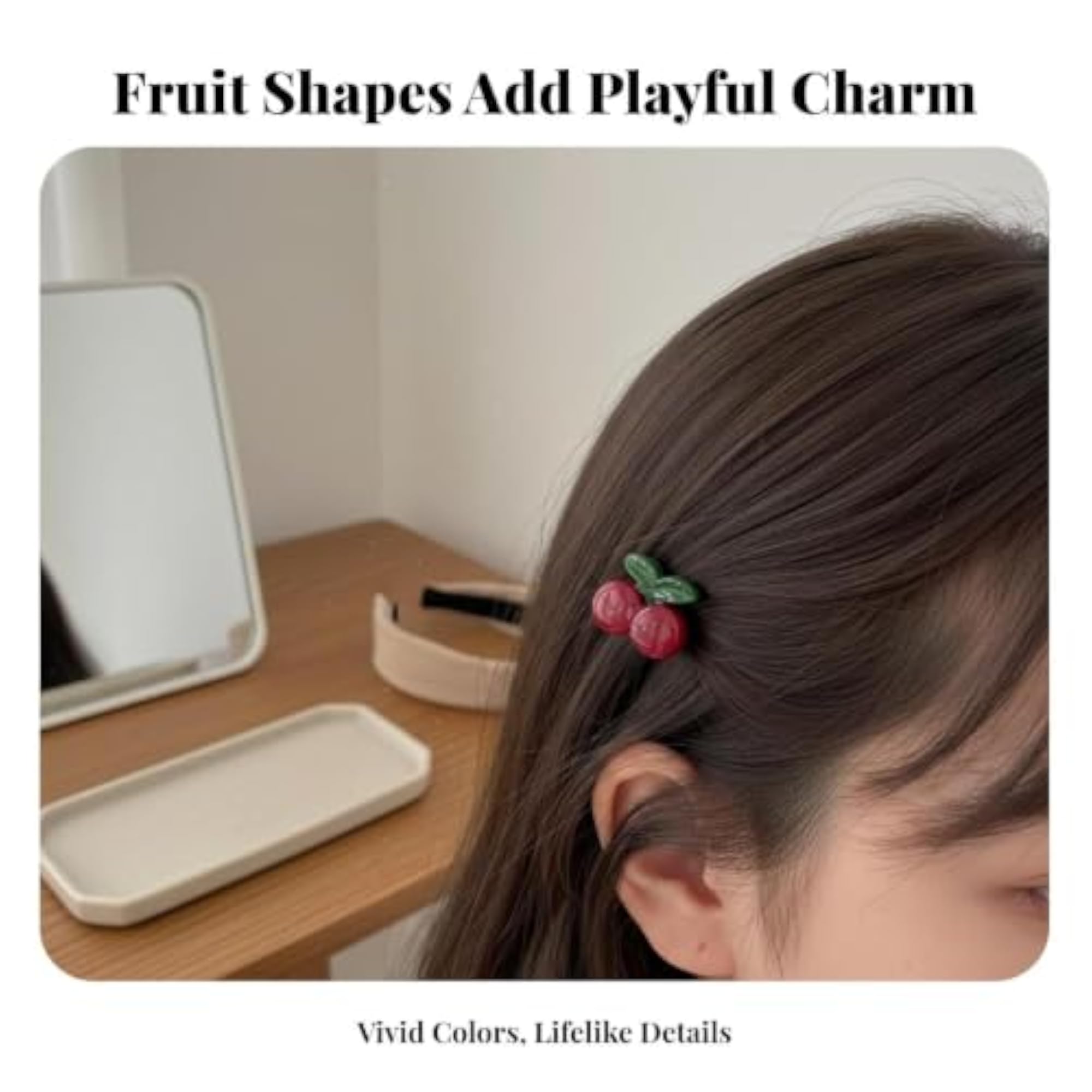 Tiny Fruit Hair Clip, Lightweight Claw Clip for Girls