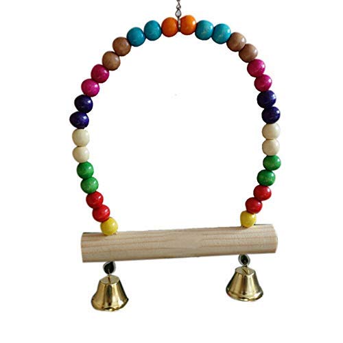 Sage Square Natural Wood Hanging Swing Toy for Small & Medium Birds Love Birds, Parrot, African Grey (B08BRC5HDT) Amazon Price History, Amazon Price Tracker