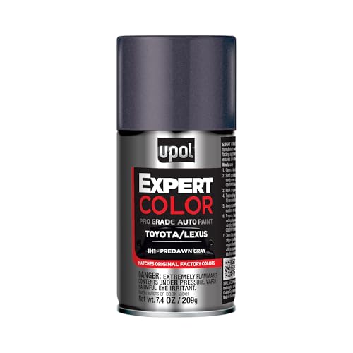 U-POL Expert Color, For Toyota/Lexus 1H1, Automotive Spray Paint, Professional Grade, Long-Lasting, Easy-To-Use, Predawn Gray