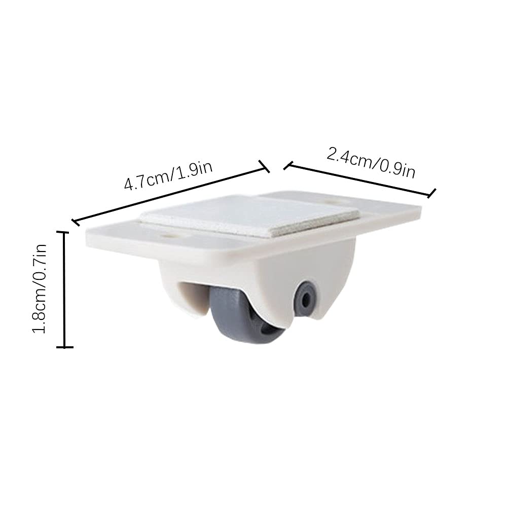 Plastica Ruote, 8 Pezzi Ruote Piroettanti, Portaoggetti Rotelle, Beige, per Contenitore Fai Da Te Scatola Di Stoffa Per Auto Giocattolo(1.9 * 0.9 * 0.7inch)