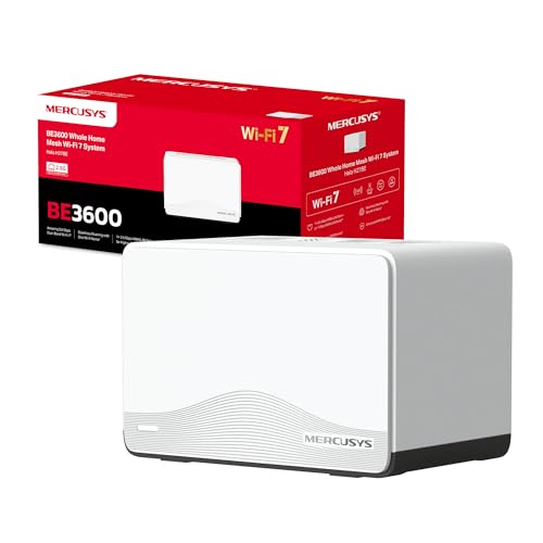 Mercusys TP-Link Halo H27BE Mesh Wi-Fi 7 BE3600Mbps Dual-Band, 2.5G Porta WAN/LAN, 2 Porte LAN Gigabit, Coperto fino a 270 m2, 4K-QAM, MLO, Multi-RUs, VPN,Controllo da APP, 1pz
