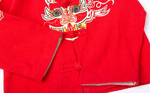 Image of Mud Kingdom Little Boy Girls Outfits Tang Style Chinese New Year Suit Traditional Sets