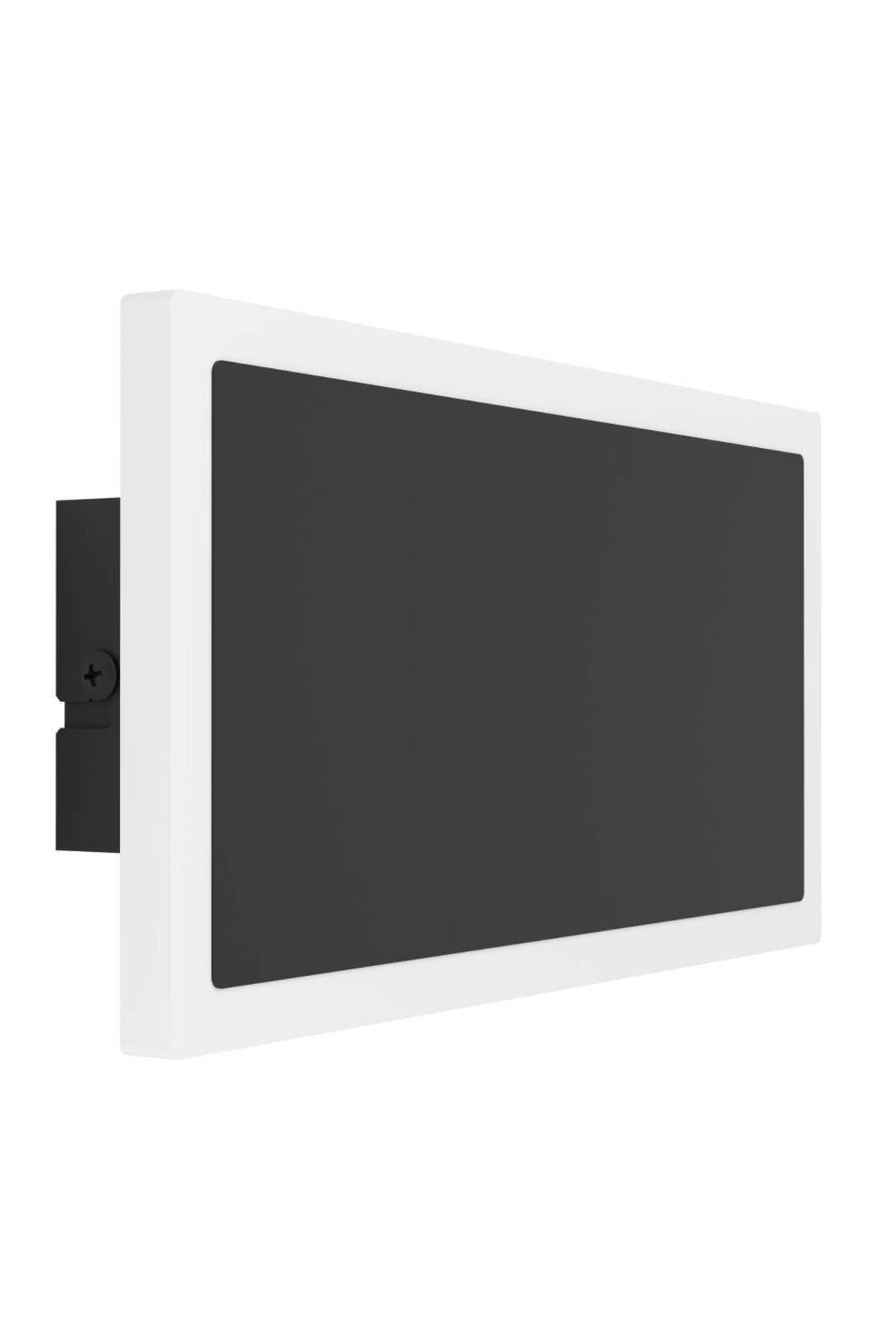 Eglo Talamello 1 Lampada da parete a LED per interni, rettangolare, faretto | da parete per camera da letto e corridoio, in metallo nero e plastica bianca, luce bianca calda, 12 x 23 cm