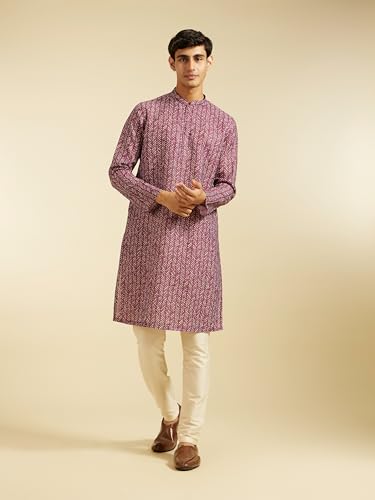Image of DIWAS BY MANYAVAR Men's Cotton Blend Printed Kurta (1pc)