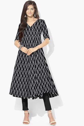 Image of Cotton Pochampally ikat unstitched blouse, Kurthi, long frock fabric material for women (1 meter, 2 meters & 3 meters)