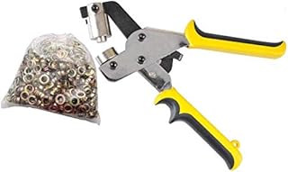 Portable Hand Press Grommet Tool Eyelet Hole Puncher for Eyelet #4 (10.5mm) Hand Eyelet Press Hole Punch Tool for Vinyl Banner Sign Pilers (Grommet Kit)