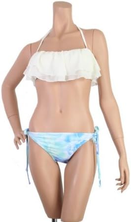 Amazon Co Jp Lip Service リップサービス シフォン ボカシフラワー バンドゥビキニ レディース水着 ブルー 09m 服 ファッション小物