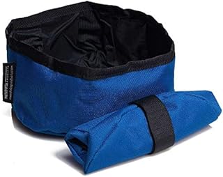Mendota Pet Collapsible Dog Bowl - Pet Travel Food & Water Bowl - Made in The USA - Blue, 48 oz.