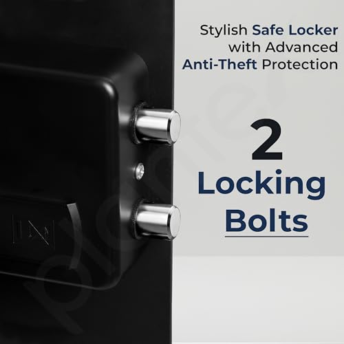 Image of Plantex 34 Ltr. Safe Locker For Home /Digital Locker /Electronic Safety Locker with Master & User Dual Code Access with Emergency Key /2 Years Warranty By Plantex (Black)
