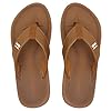 Harssidanzar Mens Flip-Flops,Classical Thong Lightweight Quick-dry waterproof Summer Beach Sandals KM230UK,Camel, Size 8.5 #5