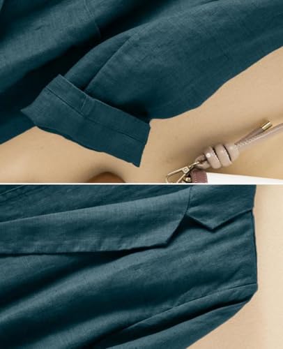 MINTLIMIT Womens Linen Blazer Jackets Long Sleeve Summer 2025 Lightweight Button Lapel Casual Blazers with Pockets4