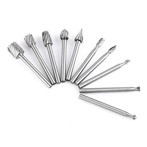Set de 10 fresas rotativas de acero rápido para herramientas eléctricas miniatura 1