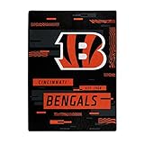 NORTHWEST ENTERPRISES NFL Digitize Design Plush Raschel Thow Blanket, 60"x80" (Cincinnati Bengals)