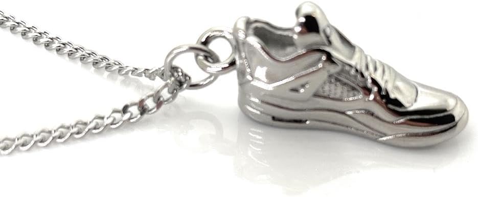 Papiichulo Puerto Rican Flag Sneakers Pendant Necklace Set, 3 Pieces, Stainless Steel Silver Chain - Image 5